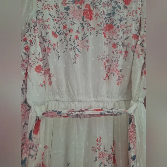Floral Print Long Sleeve Dress Spring Easter Dress Size M - Picture 12 of 13